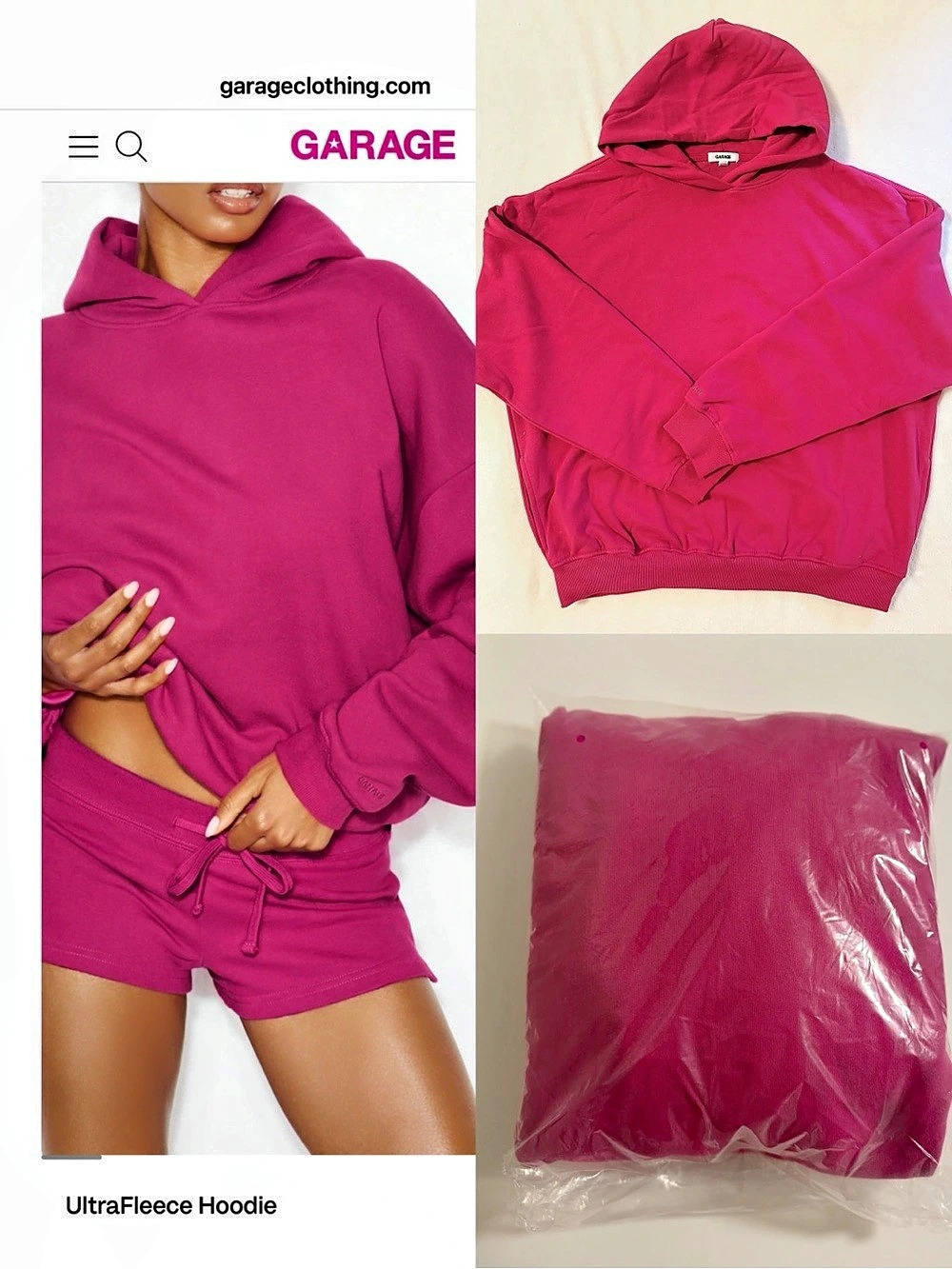 Garage UltraFleece Hoodie Raspberry Cheeks Pink
